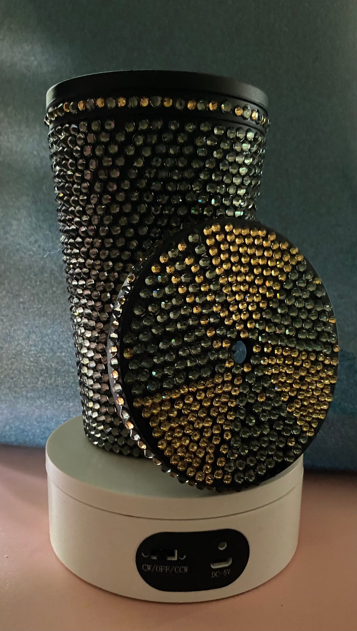 Bling Black & Gold16oz   Tumbler